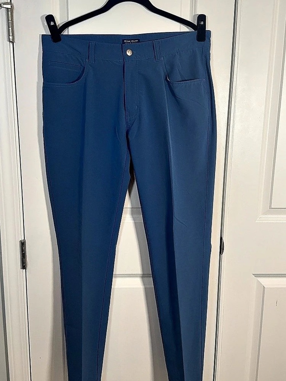 Peter Millar Crown Crafted Pants Mens 36x32 Blue 5 Pocket Stretch Golf Casual